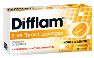 Difflam Honey & Lemon Sugar Free 16 Lozenges