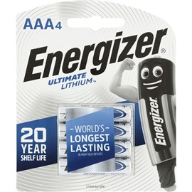Energizer Battery Lithium L92 AAA BP4