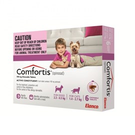 Comfortis Tab 140mg Pink 6 Pack