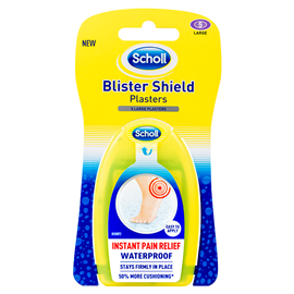 Scholl Blister Shield Plaster Waterproof Instant Pain Relief Large 5 Pack