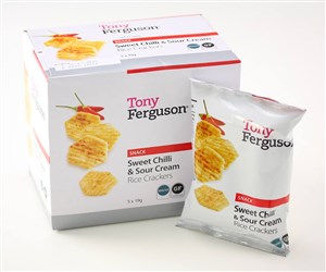 Tony Ferguson Sweet Chilli & Sour Cream Rice Crackers 19g