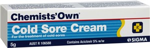 Chemist Own Cold Sore Cream 5g