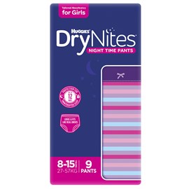 Huggies Dry Nites Girl 8-15 yrs 9 Pack