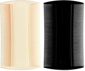 Lady Jane 2053 Fine Tooth NIT Comb Black & White