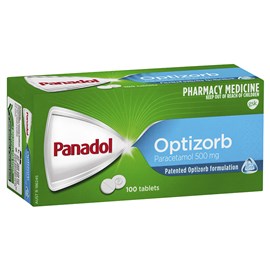 Panadol Optizorb, Paracetamol Pain Relief 100 Tablets