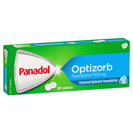 Panadol Optizorb Paracetamol 500mg 20 Tablets