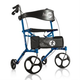 Hugo Sidekick Side-Folding Rollator Walker with Seat Blueberry
