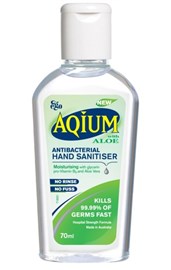 Ego Aqium Antibacterial Hand Sanitiser with Aloe Vera 70ml