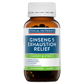 Ethical Nutrients Ginseng 5 Exhaustion Relief 60 Capsules