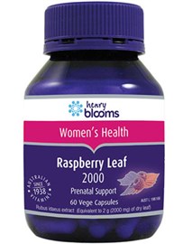 Blooms Raspberry Leaf 2000mg Vege 60 Capsules