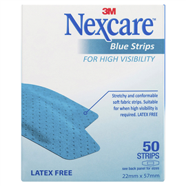 Nexcare Comfort Strips Blue 50 Strips