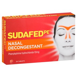 Sudafed PE Nasal Decongestant 24 Tablets