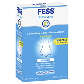 Fess Saline Nasal Spray 75mL x 2 Packs