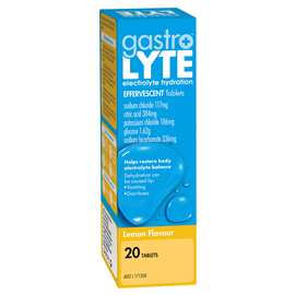 Gastrolyte Lemon 20 Effervescent Tablets