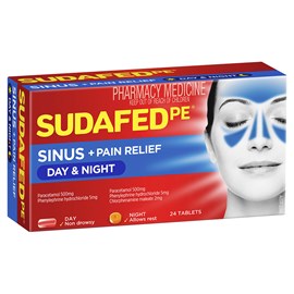 Sudafed PE Sinus Day & Night Relief 24 Tablets