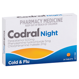 Codral PE Night Time 24 Tablets