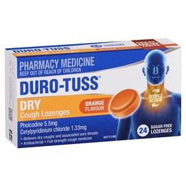Duro-Tuss Dry Cough Orange Sugar Free 24 Lozenges