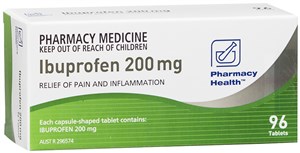 Pharmacy Health Ibuprofen 200mg 96 Tablets