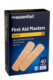 myessential First Aid Plasters Plastic - 40 Strips