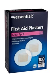 myessential First Aid Plasters Clear - 100 Spots
