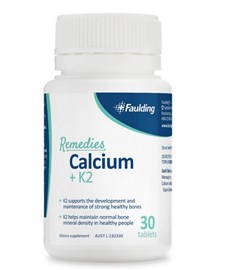 Faulding Remedies Calcium + K2 30 Tablets