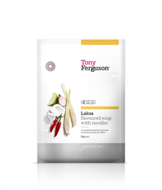 Tony Ferguson Laksa flavoured Soup w/ Noodles 58g
