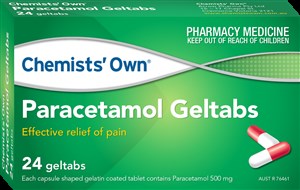 Chemists' Own Para Geltabs 500mg 24