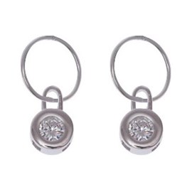 Rossan Sleeper + Round Clear Cubic Zirconia FE7027