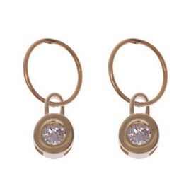 Rossan Sleeper + Round Gold cubic Zirconia FE6077