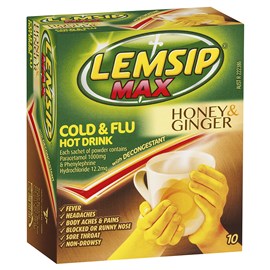 Lemsip Max Decongestant Honey & Ginger 10