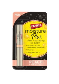 Carmex Moisture Plus Ultra Hydrating Lip Balm Peach Sheer SPF15 2 g