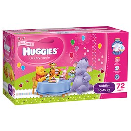Huggies Nappies Walk Girl 72 Pack