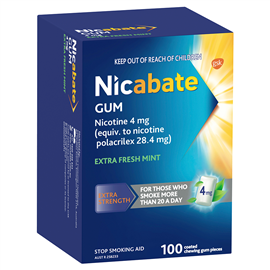Nicabate Gum 4mg  Extra Fresh 100
