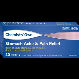 Chemists' Own Stomach Ache Pain Relief 10mg 20 Tablets