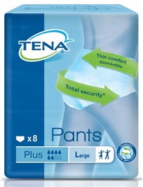 Tena Pants Plus Large 8 Per Pack