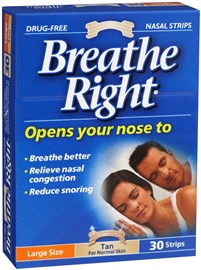 Breathe Right Nasal Tan Large  30 Strips