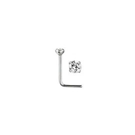 Rossan Sterling Silver NS Clear Nose Ring NS4096C