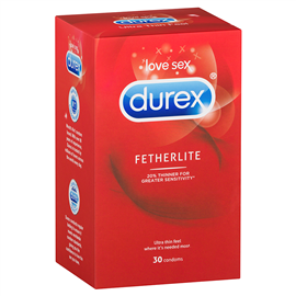 Durex Fetherlite Ultra Thin Feel Condoms 30 Pack