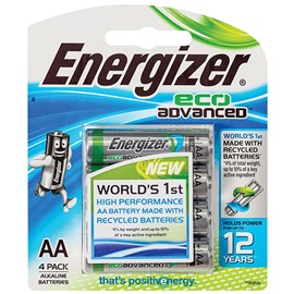 Energizer Eco Advanced AAA Battery 4 Pack