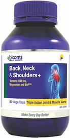 Blooms Back, Neck & Shoulders Turmeric Magnesium 60 Capsules