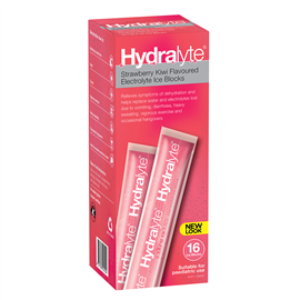 Hydralyte Ice Blocks Strawberry Kiwi 16