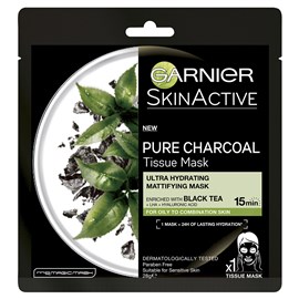 Garnier SkinActive Pure Charcoal Tissue Face Mask Black Tea