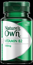 Nature's Own Vitamin B2 100mg 100 Tablets.