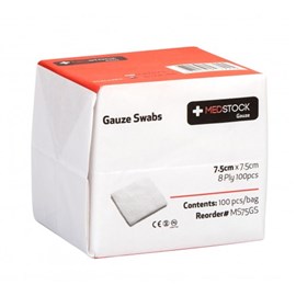 Medstock Gauze Swabs 8PLY 7.5cm X 7.5cm