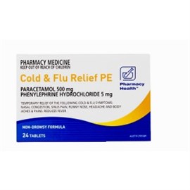 Pharmacy Health Cold & Flu PE 24 Tablets