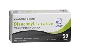 Pharmacy Health Bisacodyl Laxative 5mg 50 Tablets