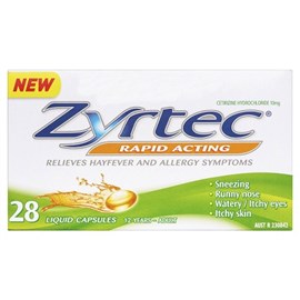 Zyrtec 10mg 28  Liquid Capsules