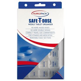 Safe-T-Dose Compact Weekly Medication Organiser Small 6472