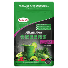 Morlife Alkalising Greens Acai Raspberry 100g