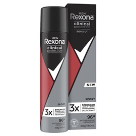 Rexona For Men Clinical Protection Antiperspirant Deodorant Aerosol Sport 180ml